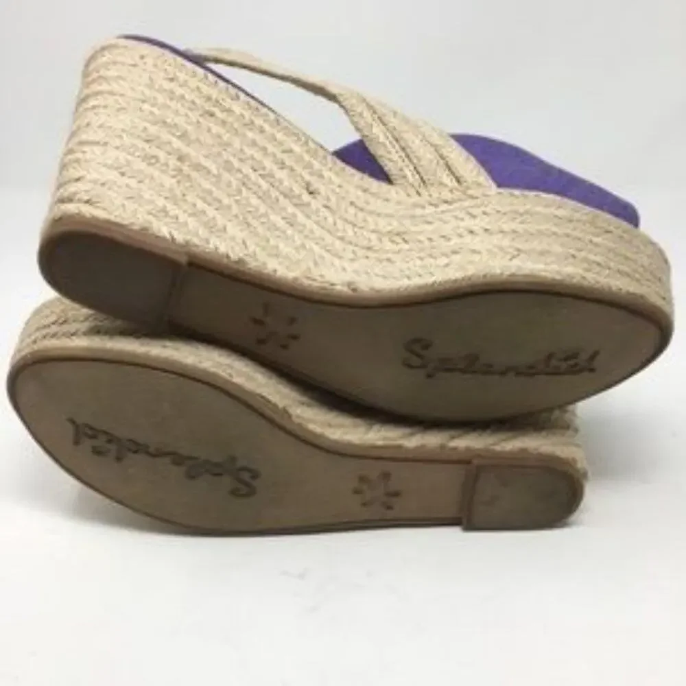 Splendid Purple Espadrille Wedges size 7.5M
